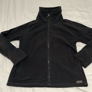 Calvin Klein women’s size large performance fleece funnel neck gray